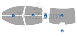 2018 Nissan Altima 4 Door Sedan Window Tint Kit