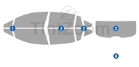 2012 Subaru Impreza 4 Door Hatchback Window Tint Kit