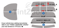 2017 GMC Sierra 2500 2 Door Standard Cab Window Tint Kit