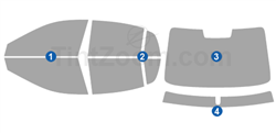 2005 Acura TL 4 Door Sedan Window Tint Kit