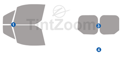 2015 Ford Transit Connect Cargo Van Window Tint Kit