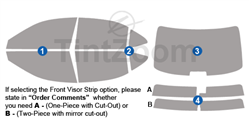 2015 Lexus IS-F 4 Door Sedan Window Tint Kit