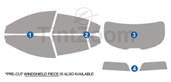 2018 Mazda 3 4 Door Hatch Window Tint Kit