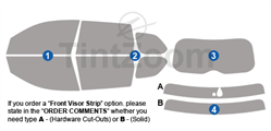 2017 Mitsubishi Outlander 4 Door SUV Window Tint Kit