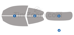 2008 BMW 1 Series 3 Door Hatch Window Tint Kit