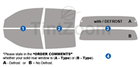 2006 Toyota Hilux 4 Door Crew Cab Window Tint Kit