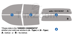 2009 Toyota Hilux 4 Door Crew Cab Window Tint Kit