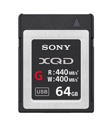 Sony G Series 64GB XQD Memory Card, 440MB/s Read Speed, 400 MB/s Write