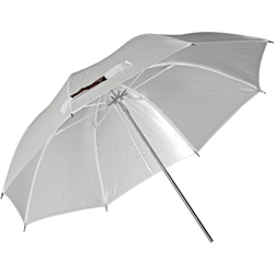 45" White Satin Umbrella