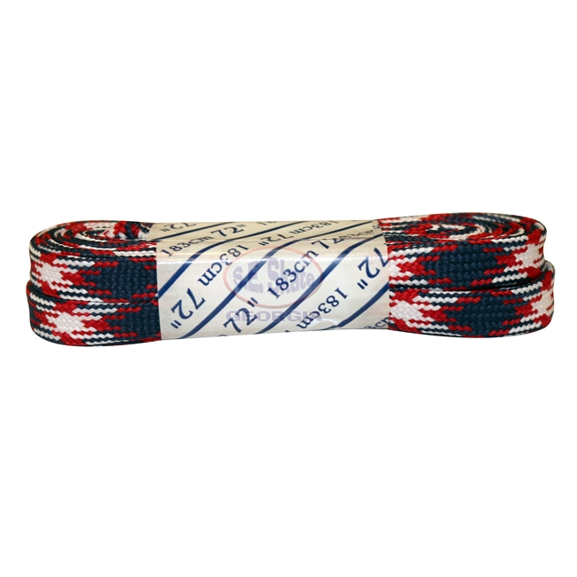 Athletic Red, White, & Black Plaid Laces