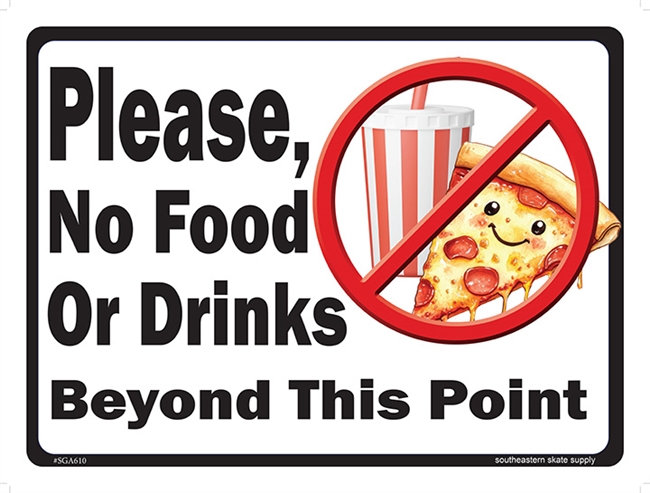 No Food Or Drink Beyond This Point Sign