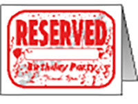 Reserved Birthday With Custom Name Table Tent (6"x8")