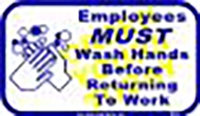 Employees Must Wash Hands (6"x10")