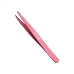 Slant Tip Precision Tweezers Pink