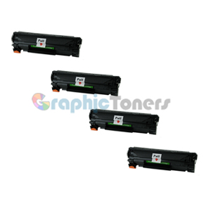 Premium Compatible Canon 125 (3484B001) Black Laser Toner Cartridge (Pack of 4)