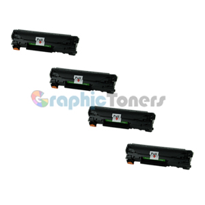 Premium Compatible Canon 128 (3500B001AA) Black Laser Toner Cartridge (Pack of 4)