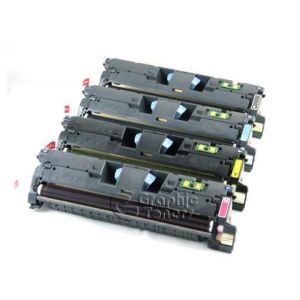 Premium Compatible HP C9700A, C9701A, C9702A, C9703A Color Laser Toner Cartridge Set