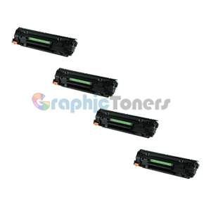 Premium Compatible HP CB435A (35A) Black Laser Toner Cartridge (Pack of 4)