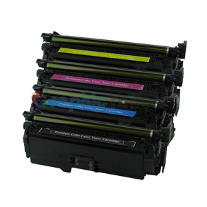 Premium Compatible HP CE260A, CE261A, CE262A, CE263A (647A, 648A) Color Laser Toner Cartridge Set
