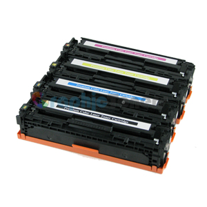 Premium Compatible HP CE320A, CE321A, CE322A, CE323A (128A) Color Laser Toner Cartridge Set