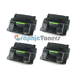 Premium Compatible HP CE390X (90X) Black Laser Toner Cartridge (Pack of 4)