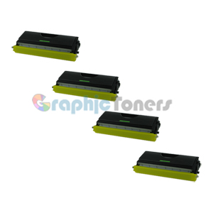 Premium Compatible Brother TN-530 (TN530) Black Laser Toner Cartridge (Pack of 4)