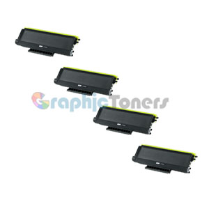 Premium Compatible Brother TN-580 (TN580) Black Laser Toner Cartridge (Pack of 4)