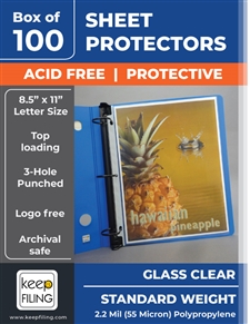 Clear Standard Sheet Protectors - Standard Medium Weight Sheet Protectors