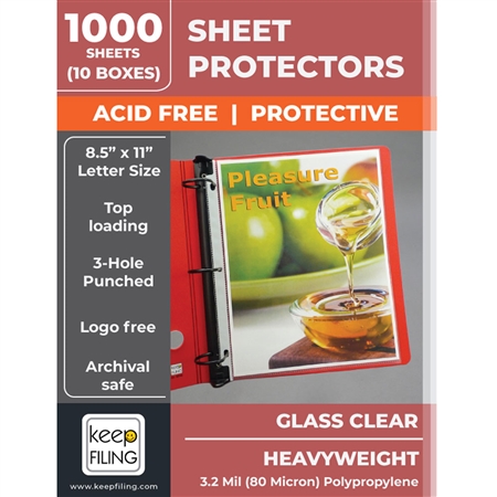 48 C-Line Heavyweight Polypropylene Sheet Protectors 8.5 x 11 Clear #  62013