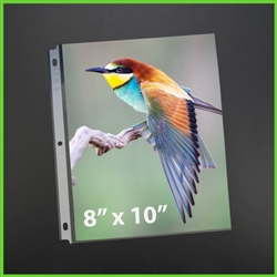 8x10 photo sleeves for 3 ring binder for use with binder & album