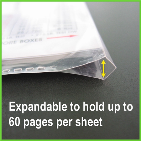 Expandable Sheet Protectors Expands Up to +60 Pages, 25 Pk -Keepfiling