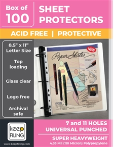 7 Hole Punched Sheet Protectors