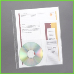 CD and Document Sheet Protectors in One Unit. Holds both securely