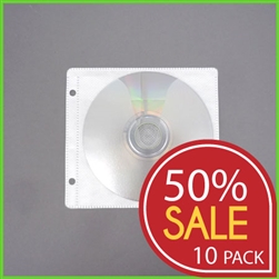 500 CD Double Sided Refill Plastic Sleeve White Sale 50% off : Half Price CD Sleeves