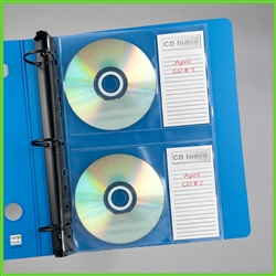 CD Pages with Index Pocket for labels. Sheet-CD