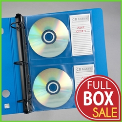 Sale 20% Off Full Box SALE on CD Pages with Index Pocket for labels. Sheet-CD