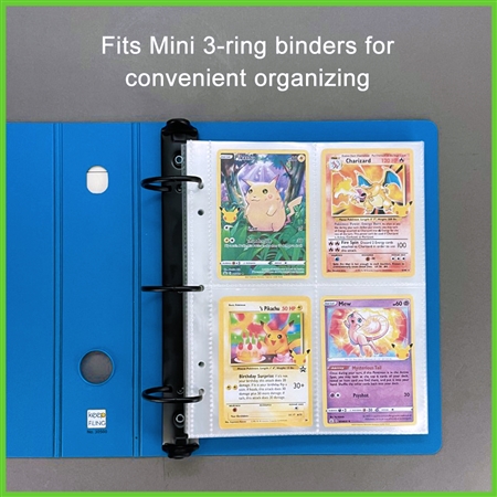 2-1/2 x 3-1/2 Trading Card Protector Pages with 4 Pockets