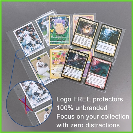 2-1/2 x 3-1/2 Trading Card Protector Pages with 4 Pockets
