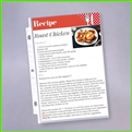 5.5 x 8.5 Recipe Card Sleeve Protectors