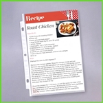5.5 x 8.5 Recipe Card Sleeve Protectors