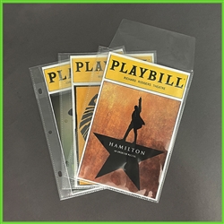 Playbill protector 'bags' with a secure closing flap