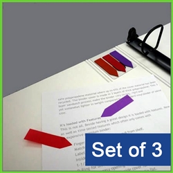 Adhesive Pointing Flags for attachment to Ring Binder Cover