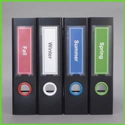 Solid Color Spine Label Template; Red, Snow White, Sapphire Blue, Lime Green