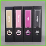 Solid Color Spine Label Template; Cream, Pink, Purple, Black