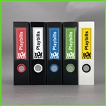 Free binder spine label template artwork for Playbills Binder Set