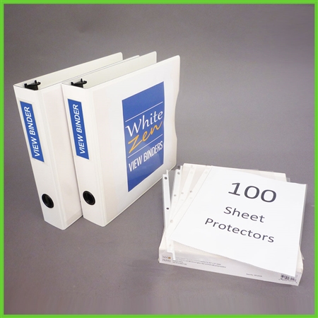 Page Protector 3 Ring Binder Sleeves - Full Size 8.5x11