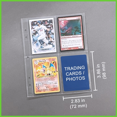 100 Pockets Trading Card Sleeves Binder, Baseball Card Binder