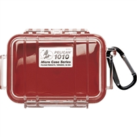 Pelican Model 1010 Micro Case - Red / Clear - 1010-028-100