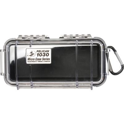 Pelican Model 1030 Waterproof Case - Black / Clear - 1030-025-100