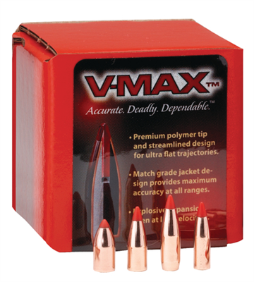 Hornady 20 Cal (.204) V-Max Bullets - 32gr - 100ct - 22004